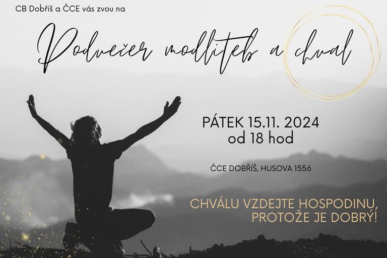 Podvečer modliteb a chval 15. 11. 2024