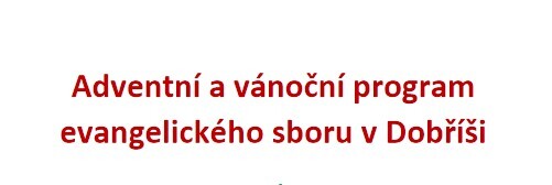 Adventní a vánoční program v Dobříši