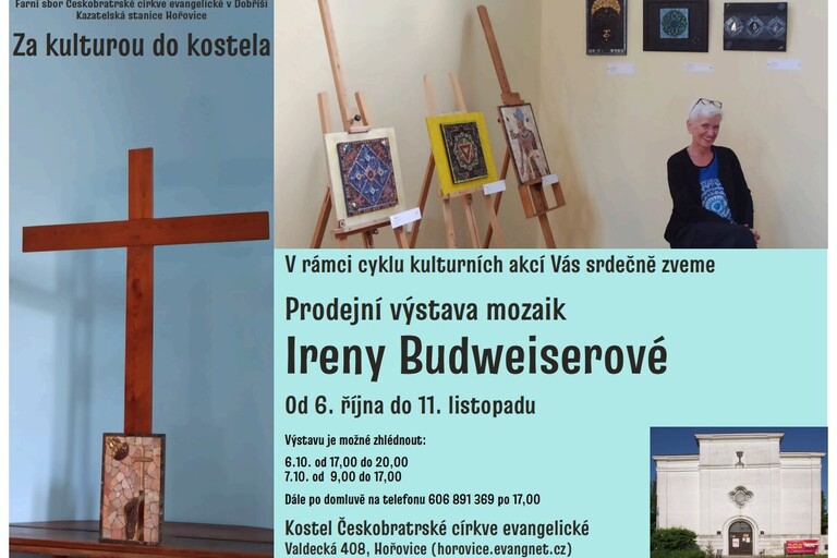 Výstava mozaik Ireny Budweiserové