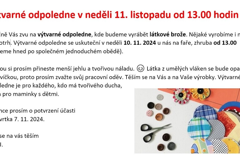 Výtvarné odpoledne (11. 11. 2024) 