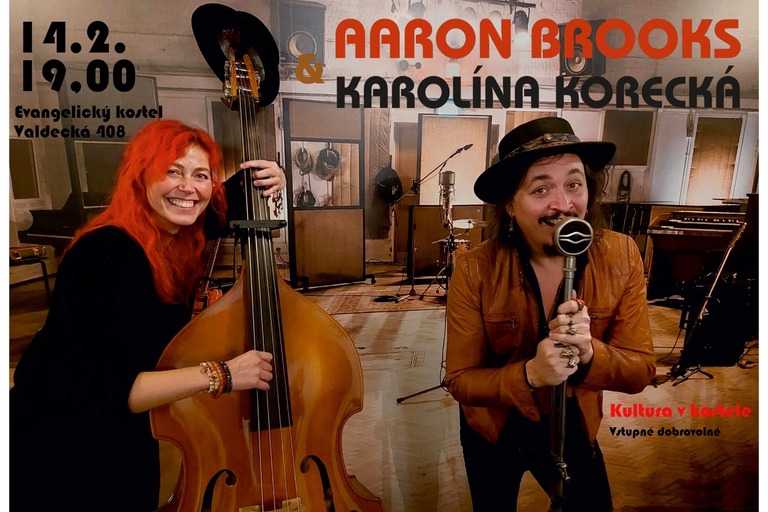 Koncert Aaron Brooks a Karolína Korecká (Hořovice 14. 2. 2026)