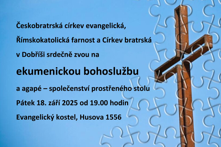 Ekumenická bohoslužba a agapé (18. 9. 2026) 